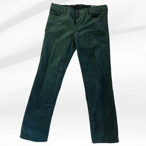 GAP Hunter Green Corduroy Jeans Straight Leg 30/10s Women's Style V70060935
